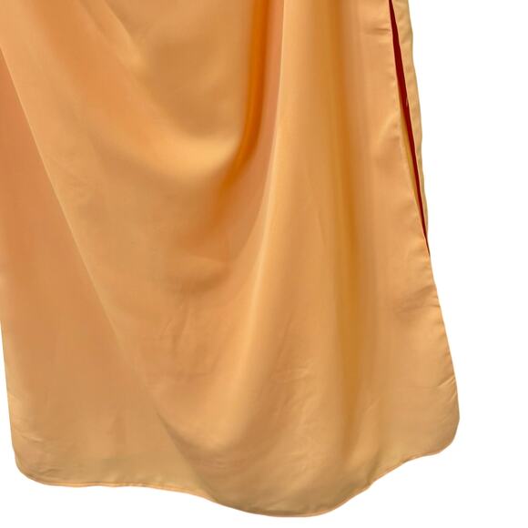 Pretty Lavish Orange Keisha Midi Dress Cowl Neck Satin Dress size 12 NEW Tags - Picture 6 of 15